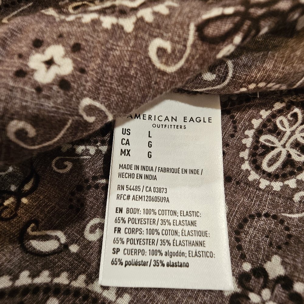 American Eagle Outfitters Brown Paisley Tank Top - Picture 4 of 4